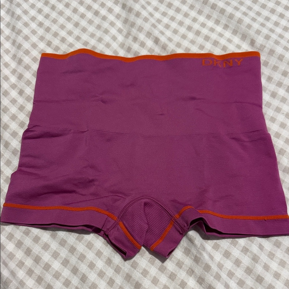 DKNY Women's Purple and Orange Seamless Boyshorts